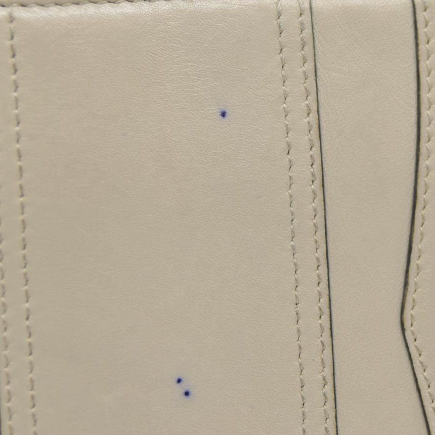 BVLGARI B-zero1 Leather Zip Around Long Wallet Ivory