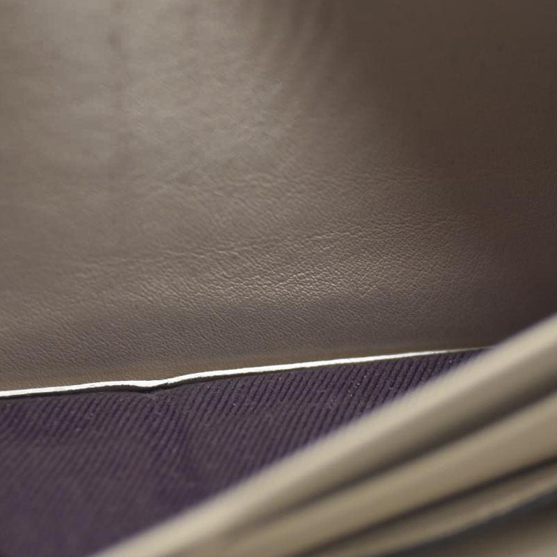 BVLGARI B-zero1 Leather Zip Around Long Wallet Ivory