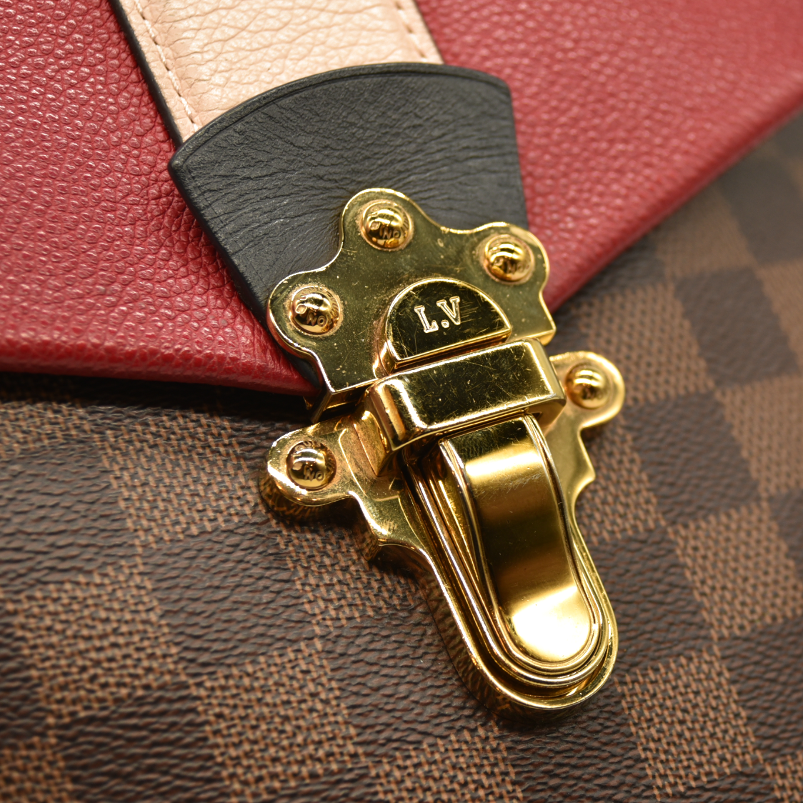 Louis Vuitton  Damier Ebene Clapton Backpack Scarlet SR4128