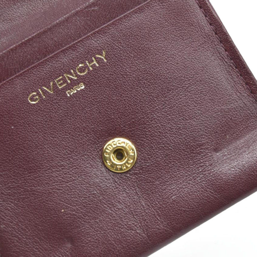AUCTION $390 Givenchy Leather Coin Purse Wallet Bordeaux