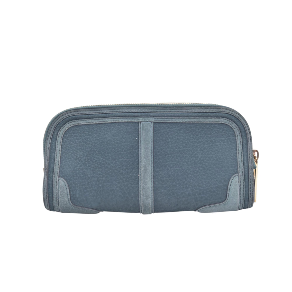 $695 Burberry Prorsum Grainy Nubuck Alma Owl Clutch Indigo Green CONSIGNMENT 10021441