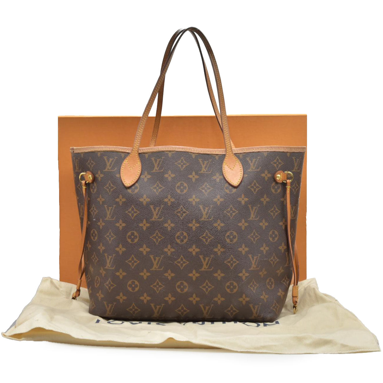 $2170 Louis Vuitton Neverfull MM Monogram Mid Size Cherry Red Tote