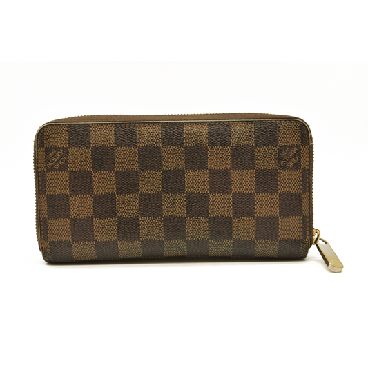 $880 Louis Vuitton Damier Ebene Zippy Wallet VI4058