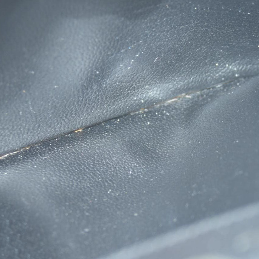 CHANEL CC Logo Leather Long Bifold Wallet Black