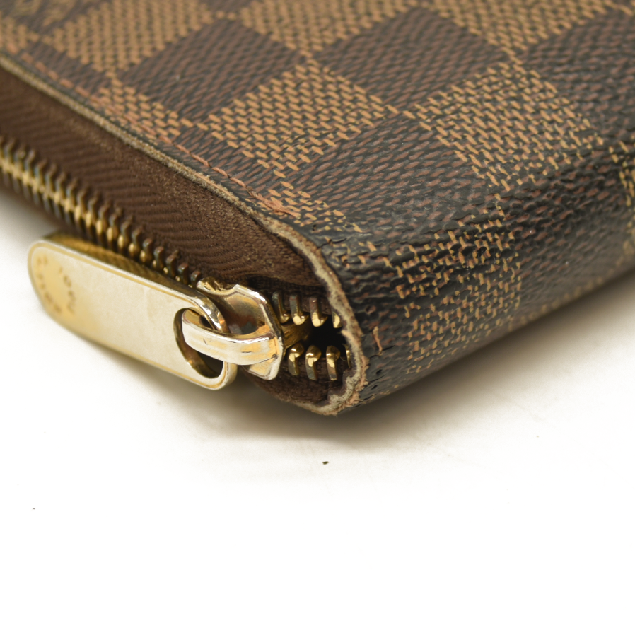 $880 Louis Vuitton Damier Ebene Zippy Wallet VI4058