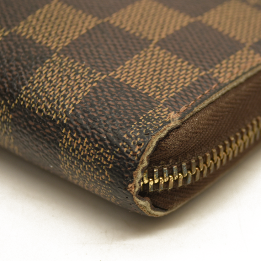 $880 Louis Vuitton Damier Ebene Zippy Wallet VI4058