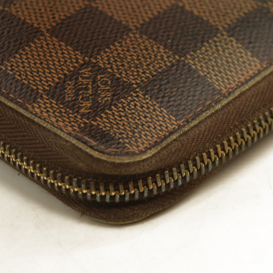 $880 Louis Vuitton Damier Ebene Zippy Wallet VI4058