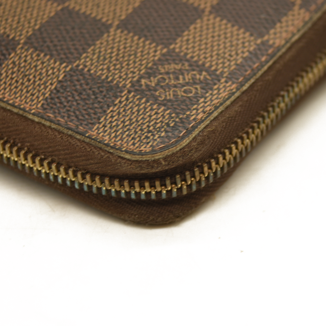 $880 Louis Vuitton Damier Ebene Zippy Wallet VI4058