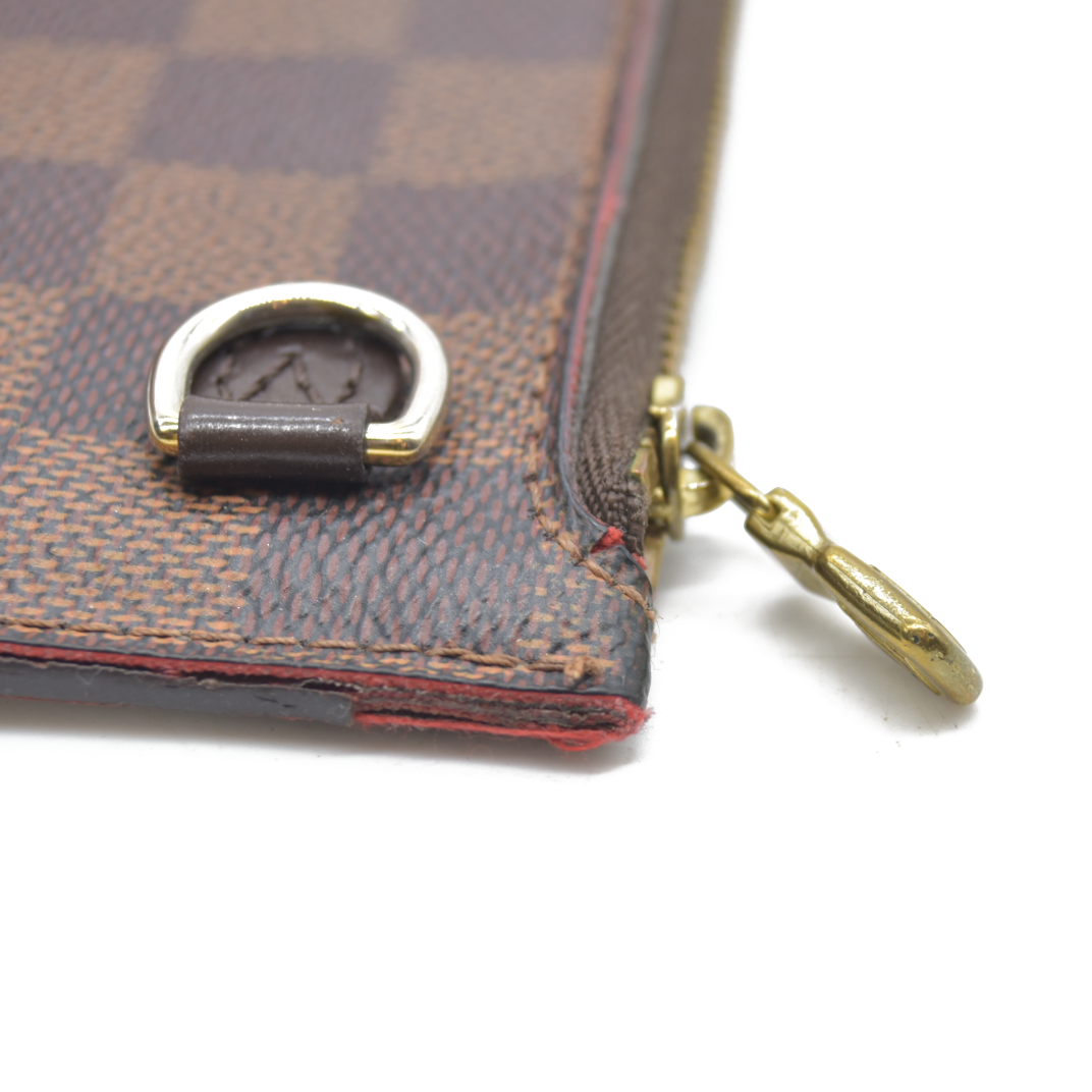 AUCTION $600 Louis Vuitton  Damier Ebene Neverfull MM GM Pochette