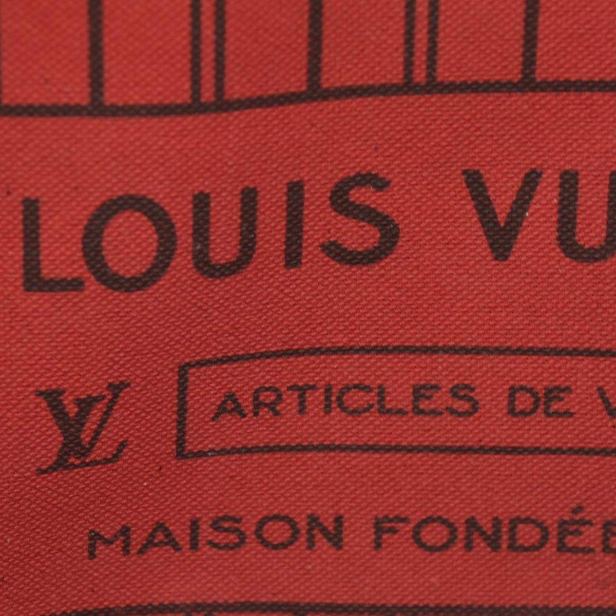 $2170 Louis Vuitton Neverfull MM Monogram Mid Size Cherry Red Tote