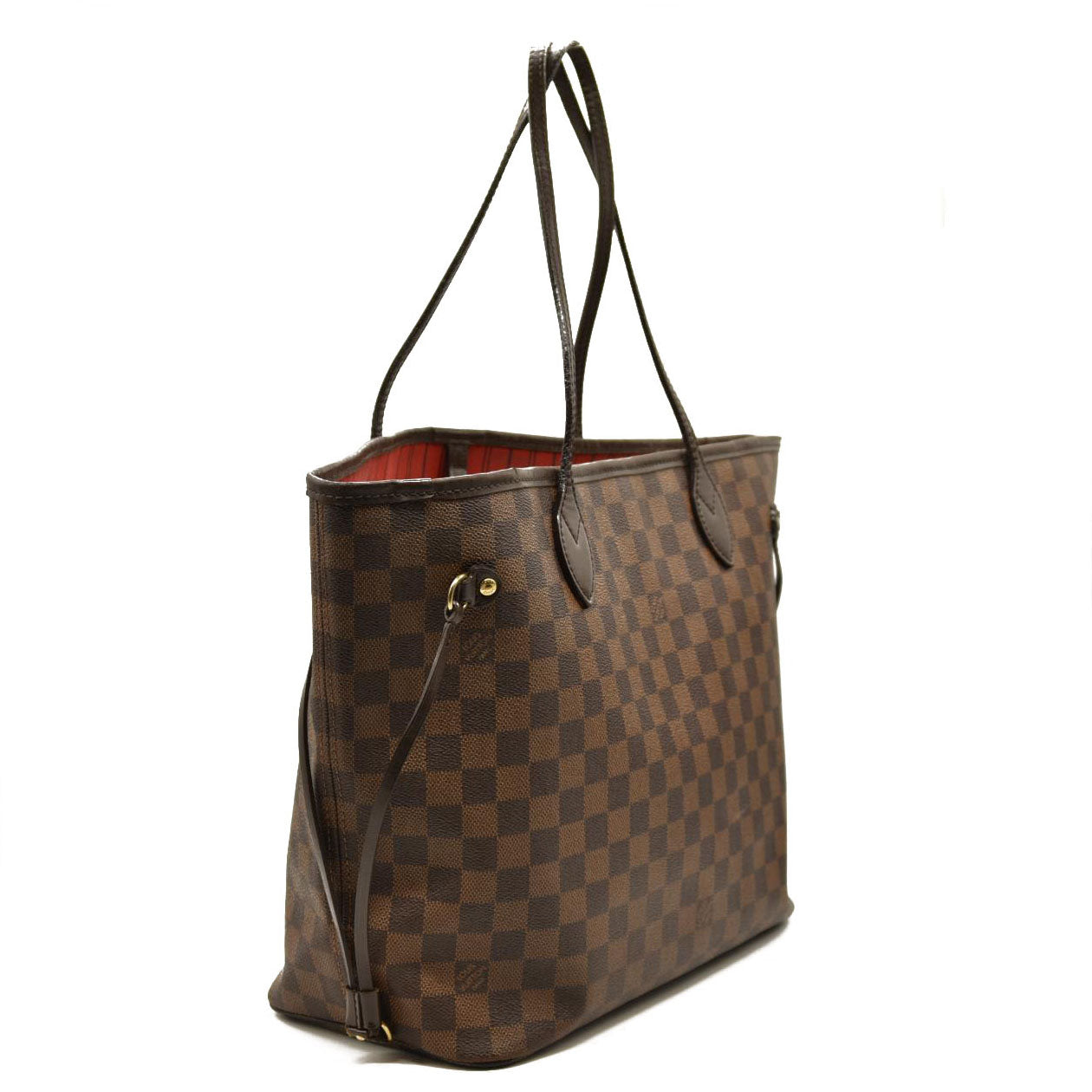 LOUIS VUITTON Damier Ebene Neverfull MM Inside pocket peeling