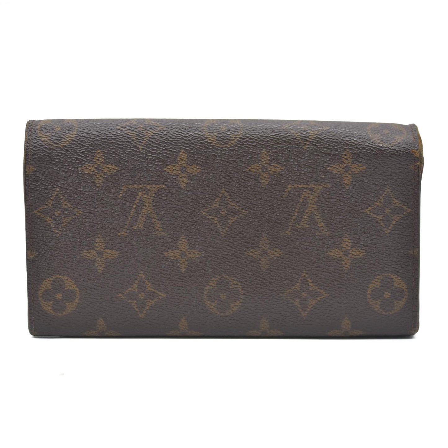 Louis Vuitton Monogram Portefeiulle Sarah Long Bifold Wallet Brown MB0010