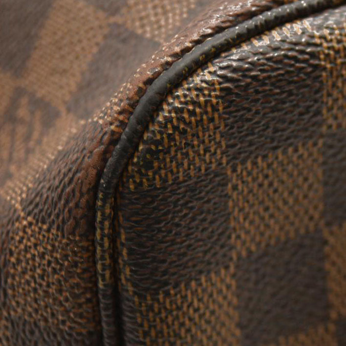 LOUIS VUITTON Damier Ebene Neverfull MM Inside pocket peeling