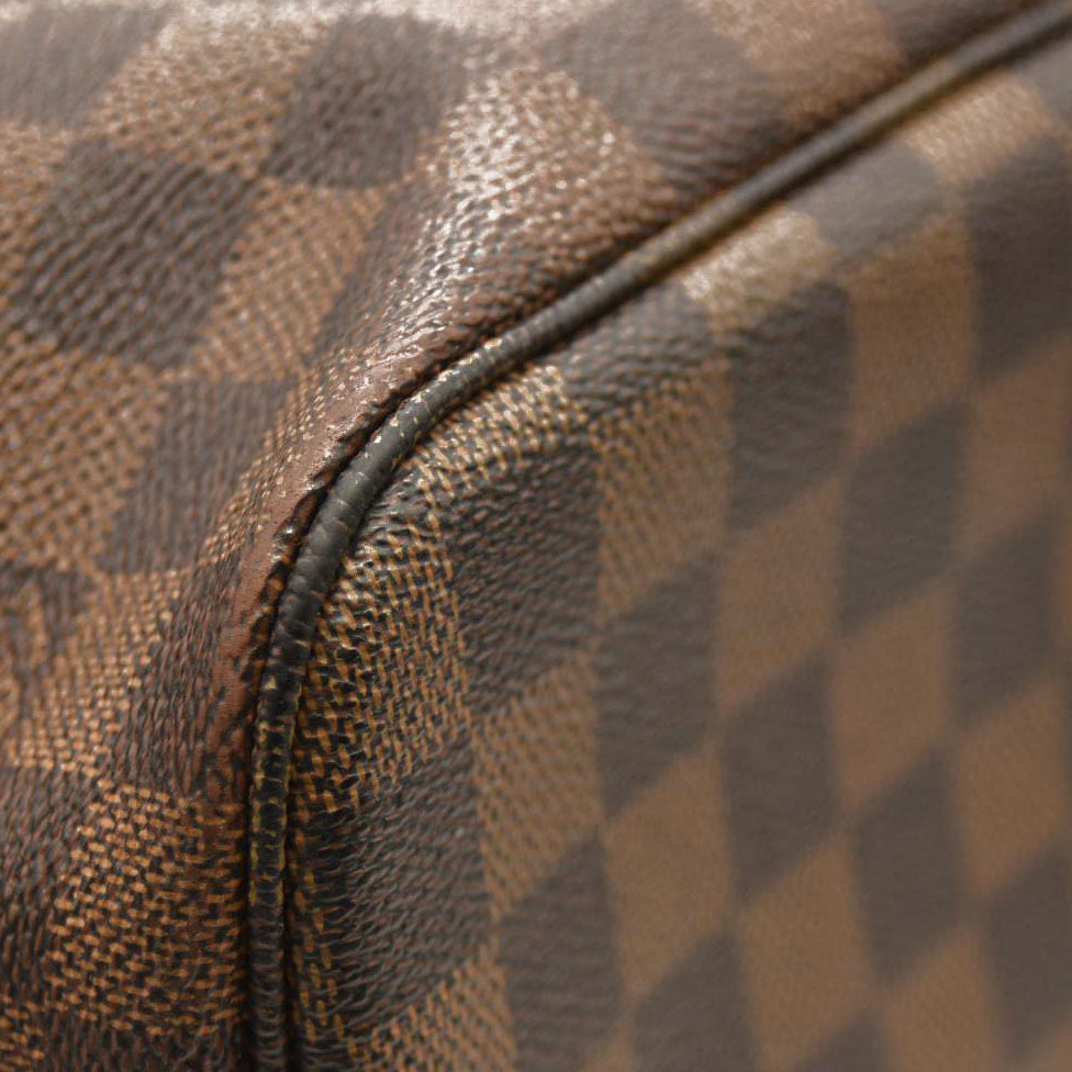 LOUIS VUITTON Damier Ebene Neverfull MM Inside pocket peeling