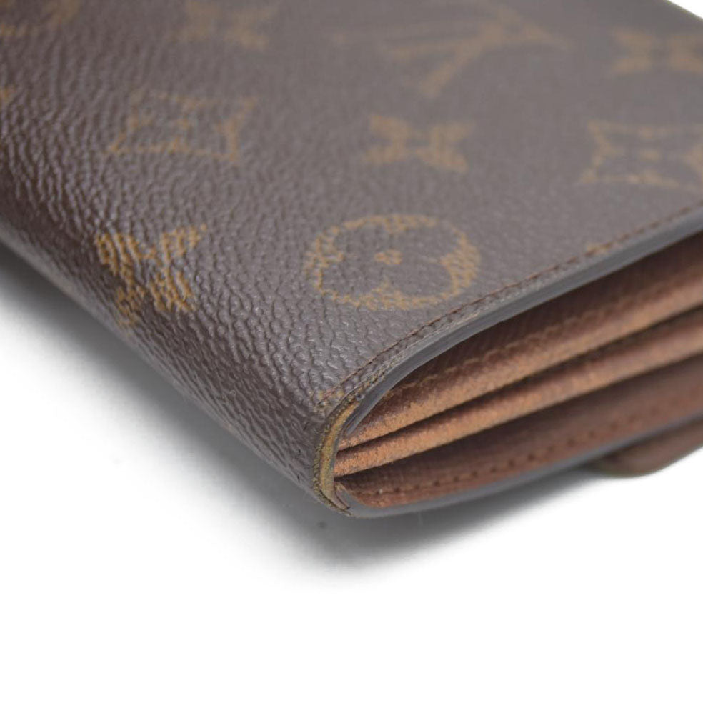 Louis Vuitton Monogram Portefeiulle Sarah Long Bifold Wallet Brown MB0010