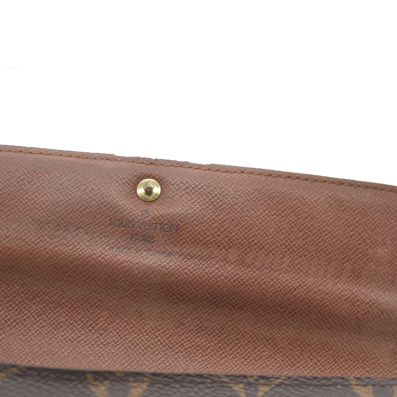 Louis Vuitton Monogram Portefeiulle Sarah Long Bifold Wallet Brown MB0010