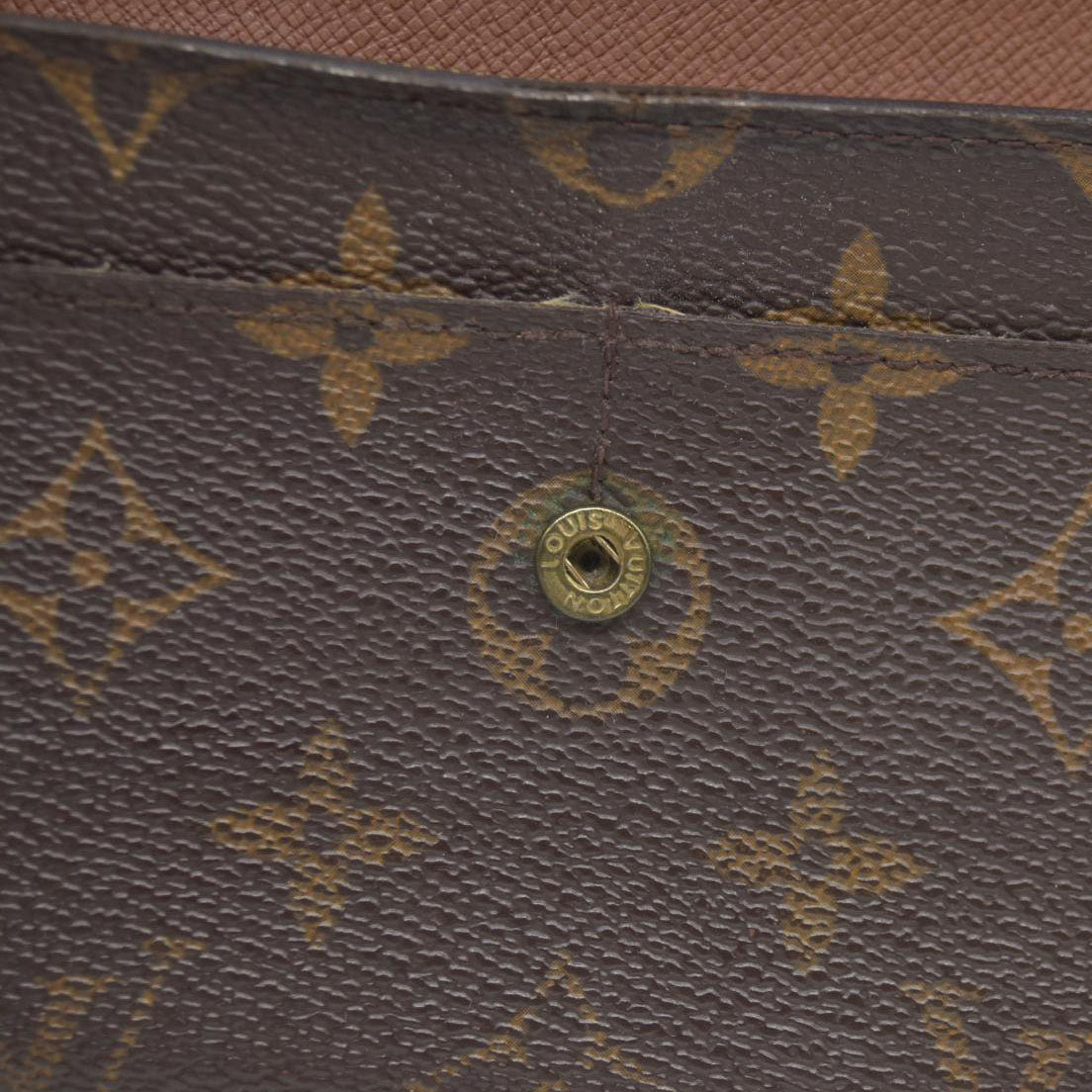 Louis Vuitton Monogram Portefeiulle Sarah Long Bifold Wallet Brown MB0010