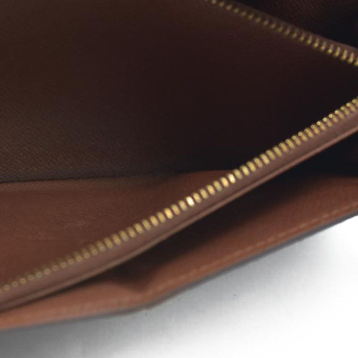 Louis Vuitton Monogram Portefeiulle Sarah Long Bifold Wallet Brown MB0010