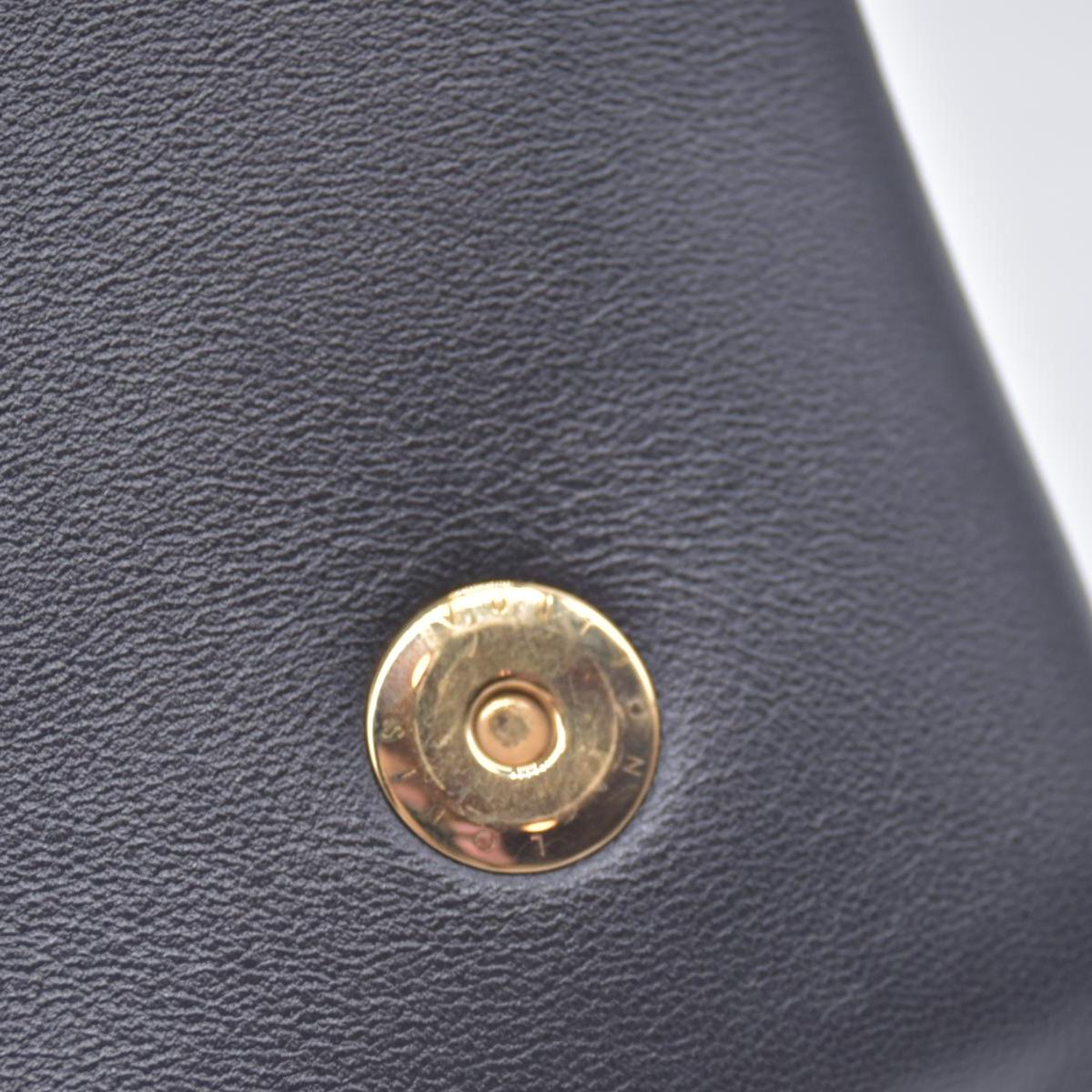 $3150 RFID Louis Vuitton Lambskin Embossed Monogram Pochette Coussin Black