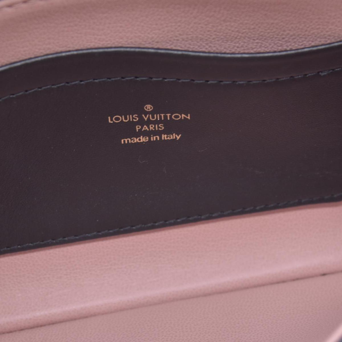 $3150 RFID Louis Vuitton Lambskin Embossed Monogram Pochette Coussin Black