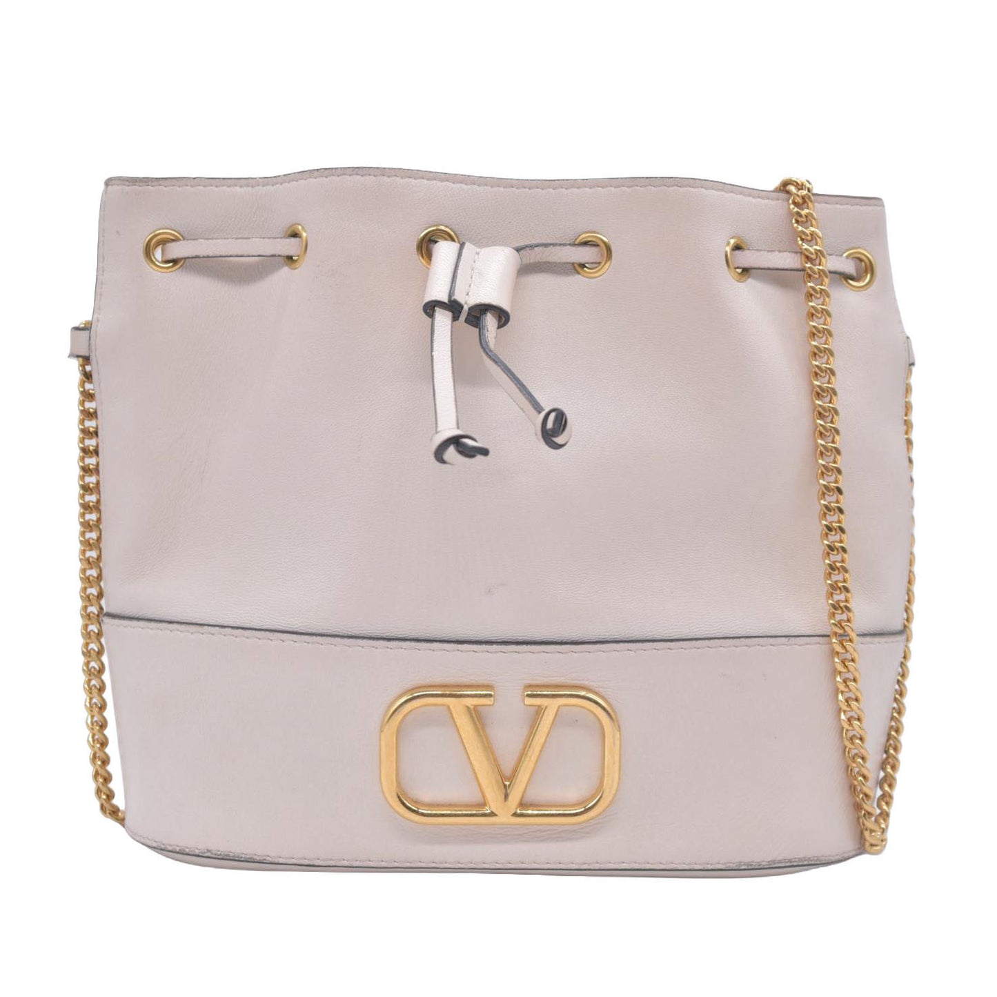 $1450 Valentino Mini VLogo Signature Bucket Bag In Nappa Leather