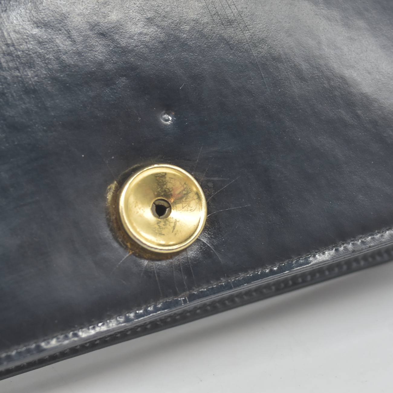 $3250 1986 Chanel Black Patent Leather Vintage Flap Bag CC
