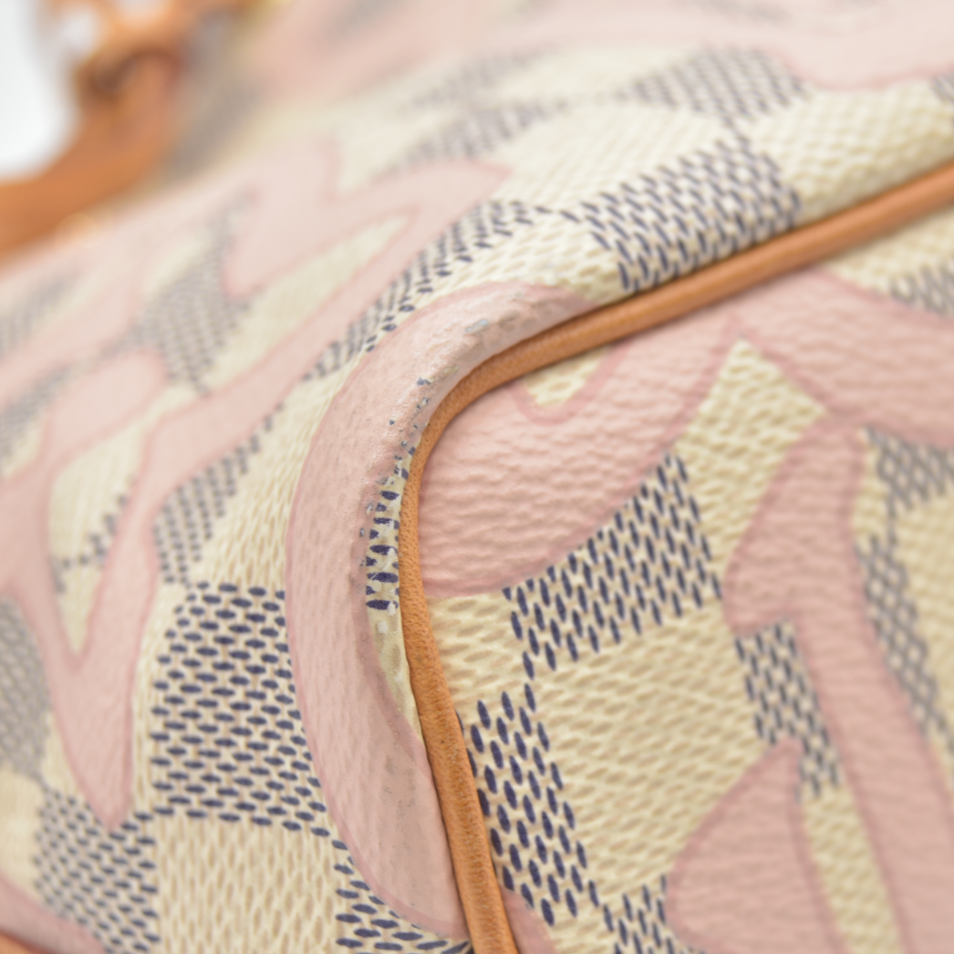 Louis Vuitton Damier Azur Tahitienne Nano Noe Rose Ballerine AR0187