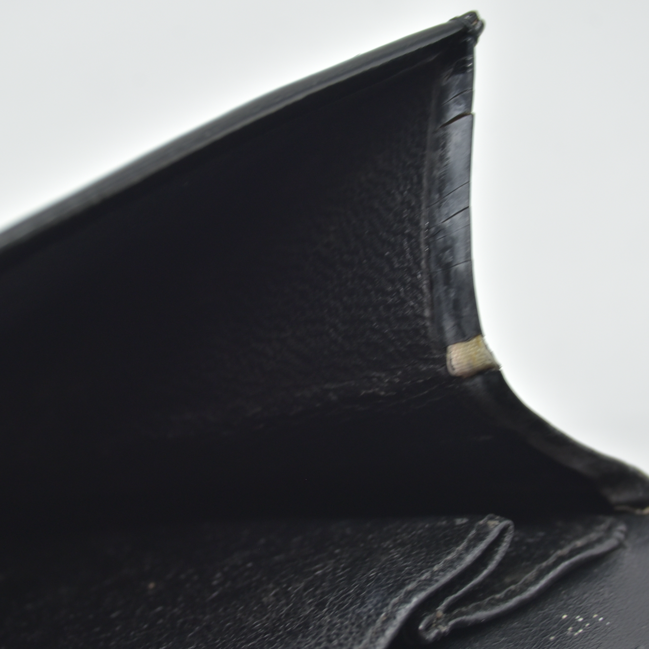 $3250 1986 Chanel Black Patent Leather Vintage Flap Bag CC
