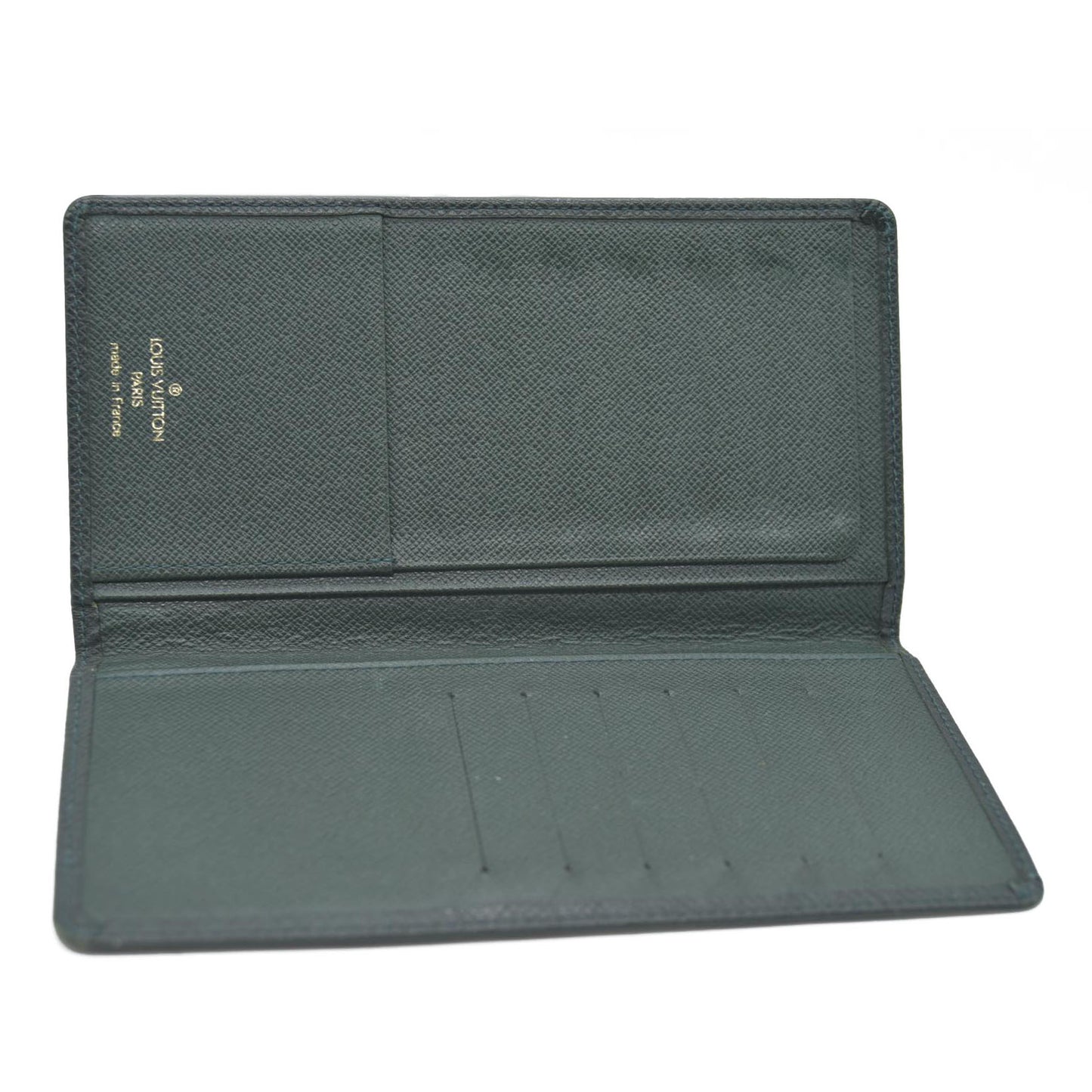 Louis Vuitton Taiga Porte Valeurs Cartes Credit Leather Long Wallet VI0949