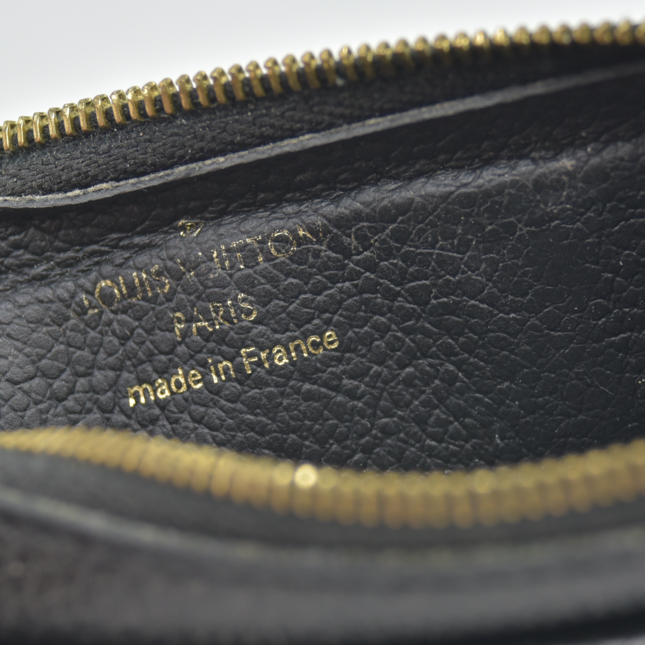 $840 Louis Vuitton  LV Monogram Empreinte Leather Card Holder Recto Verso