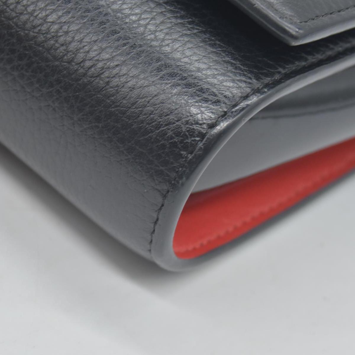 $1450 Christian Louboutin Grained Calfskin Spikes Loubinthesky Paloma Wallet On Chain Black Multimetal