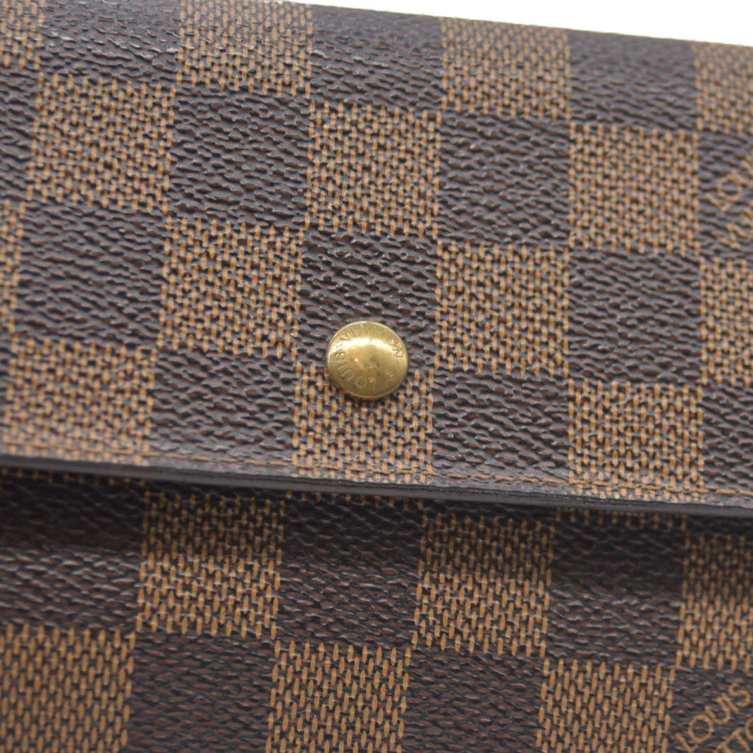 Louis Vuitton Damier Porte Tresor International Trifold Long Wallet TH0014