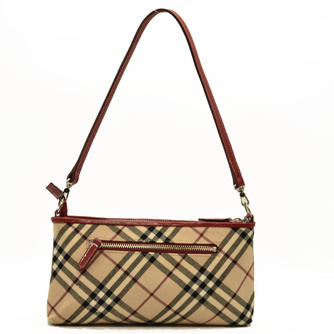 Burberry Haymarket Check Pochette Military Red