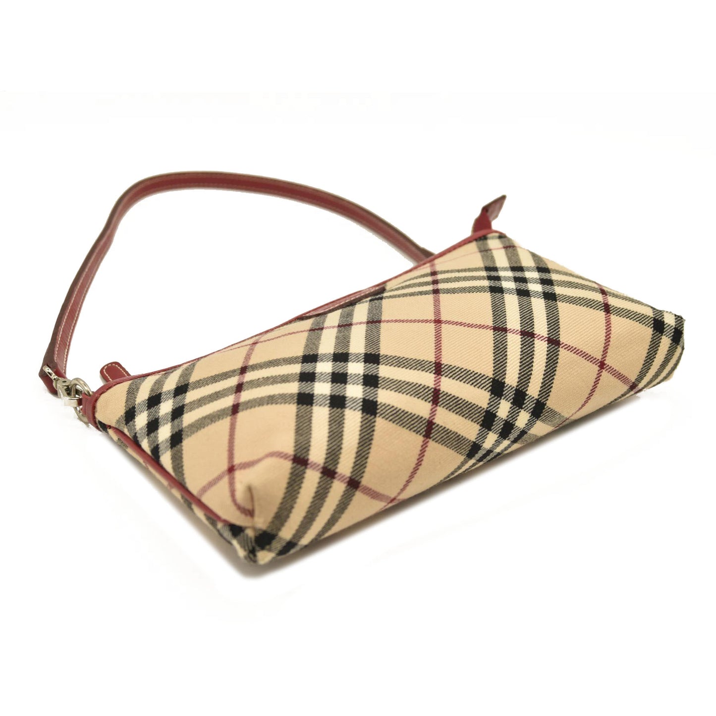 Burberry Haymarket Check Pochette Military Red