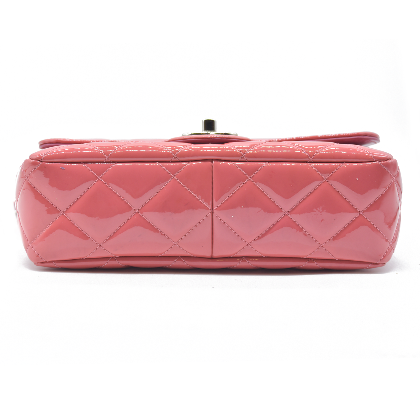 Chanel  Patent Quilted Large Coco Shine Flap Pink