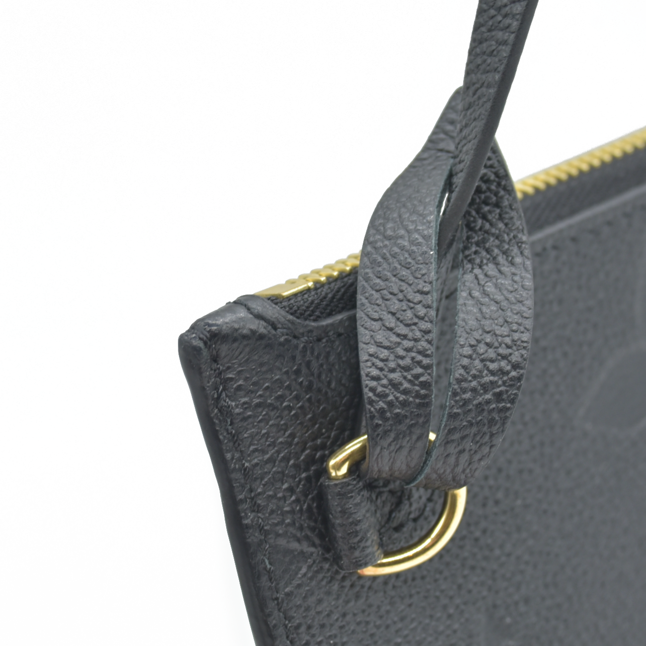 $1200 Louis Vuitton Empreinte Monogram Giant Neverfull MM Pochette Black RFID