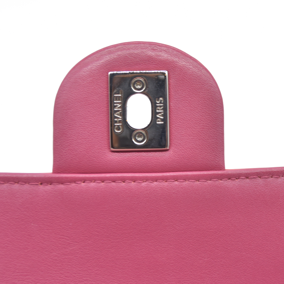 Chanel  Patent Quilted Large Coco Shine Flap Pink