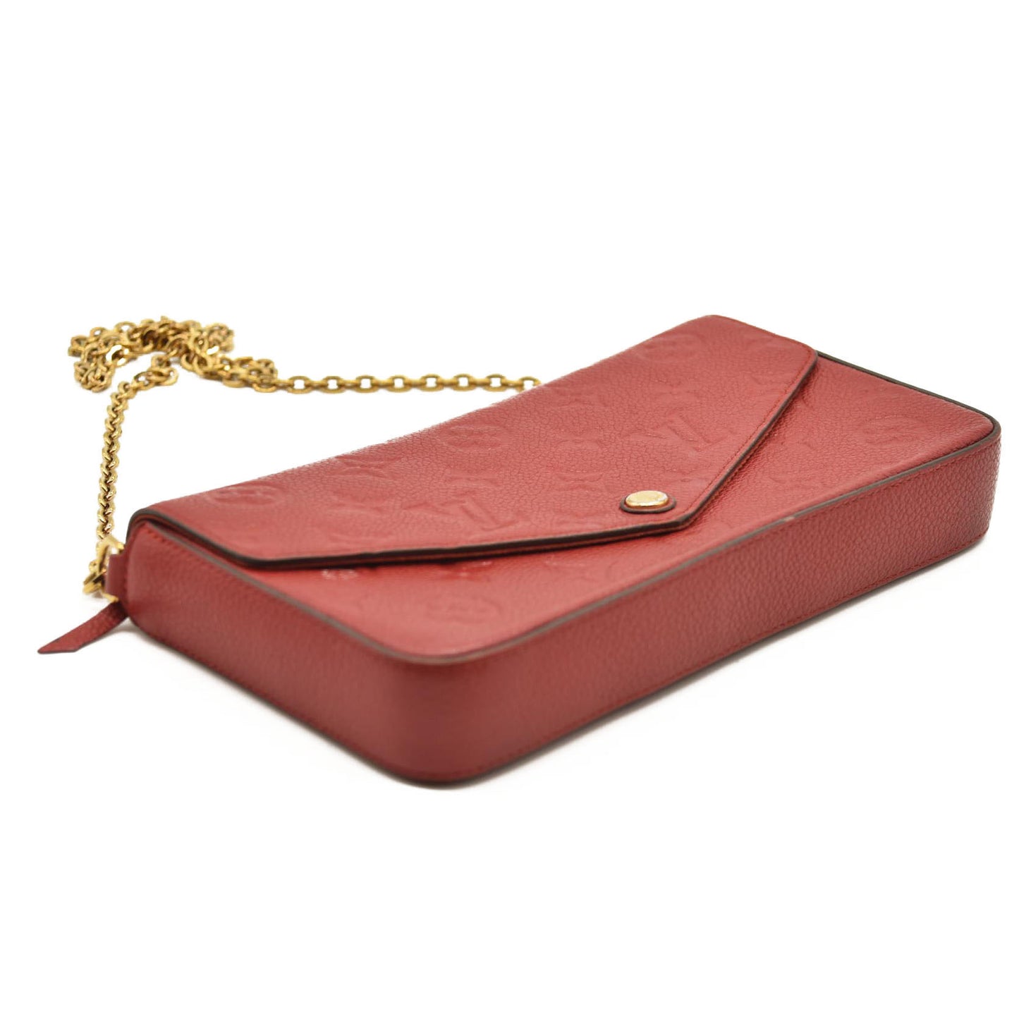 LOUIS VUITTON Empreinte Pochette Felicie Chain Wallet Cherry