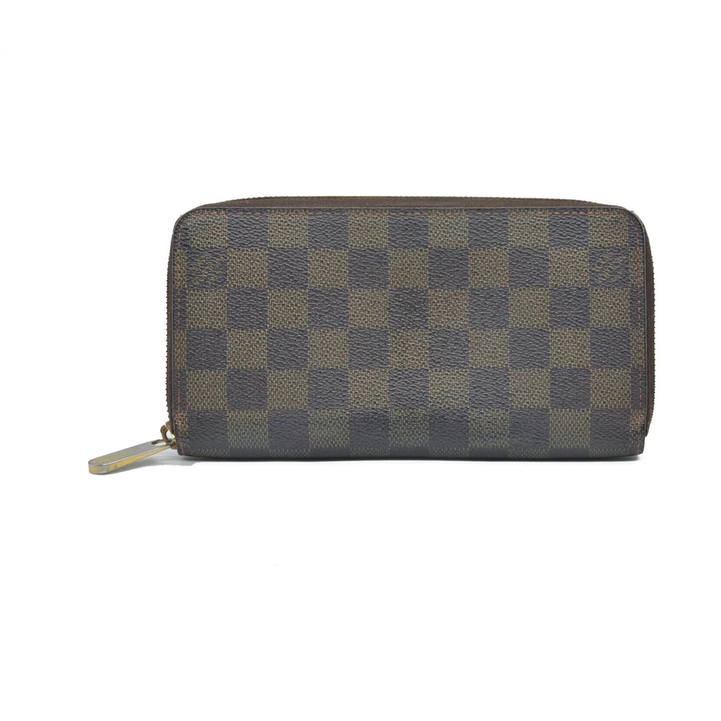 Louis Vuitton Damier Zippy Zip Around Long Wallet Purse Brown CA1099