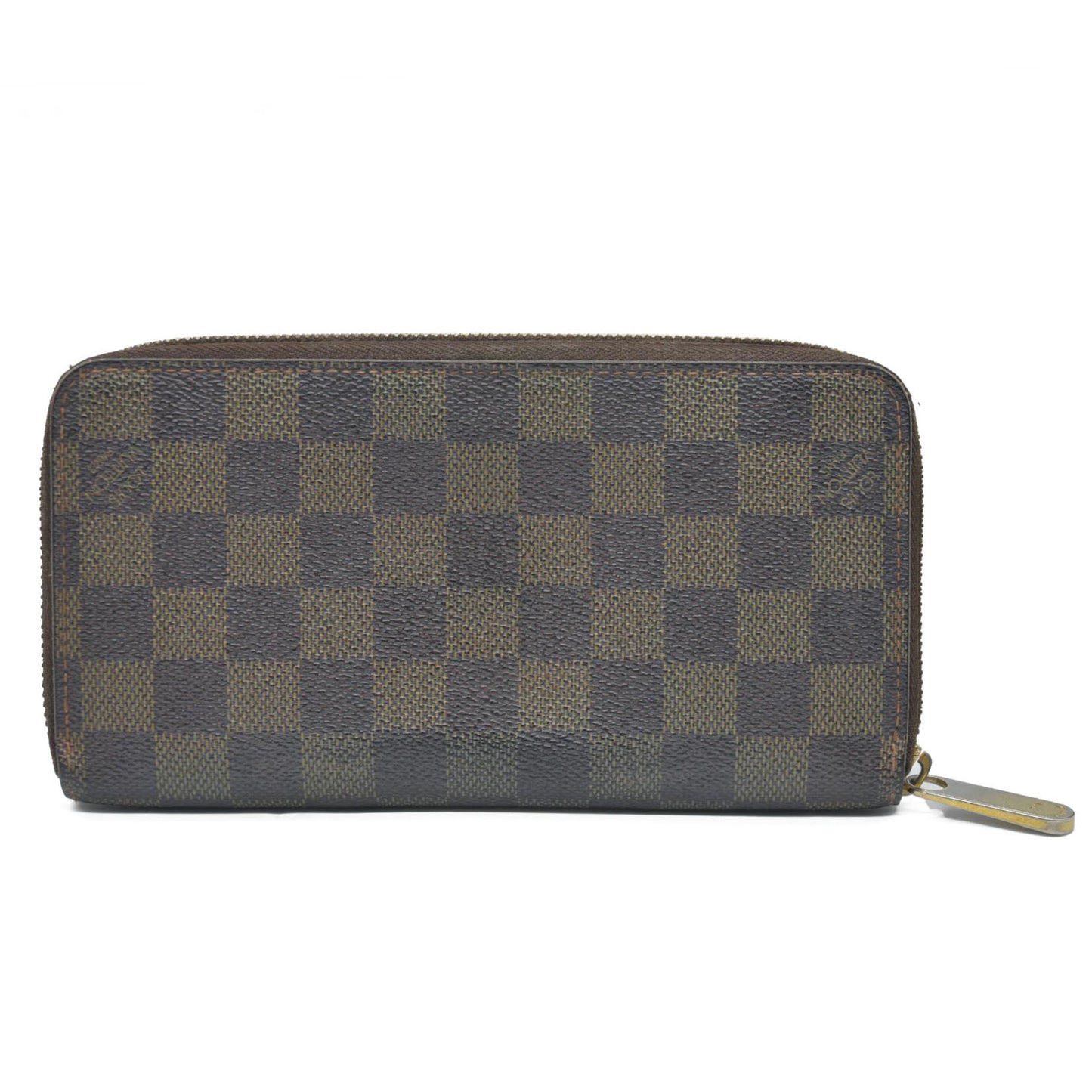 Louis Vuitton Damier Zippy Zip Around Long Wallet Purse Brown CA1099