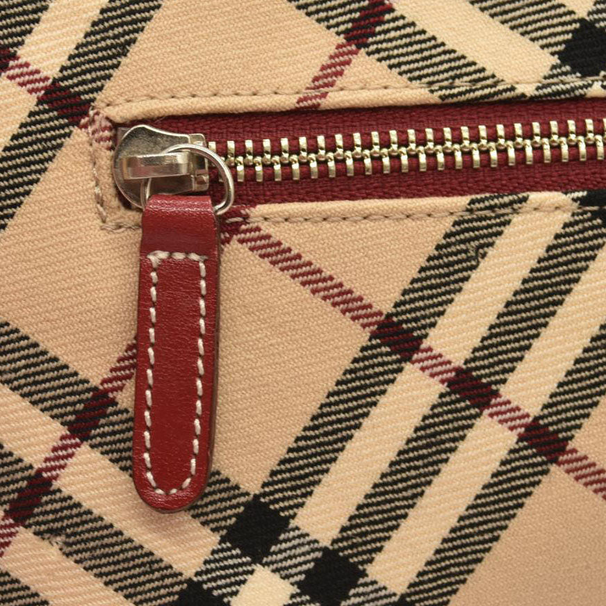 Burberry Haymarket Check Pochette Military Red