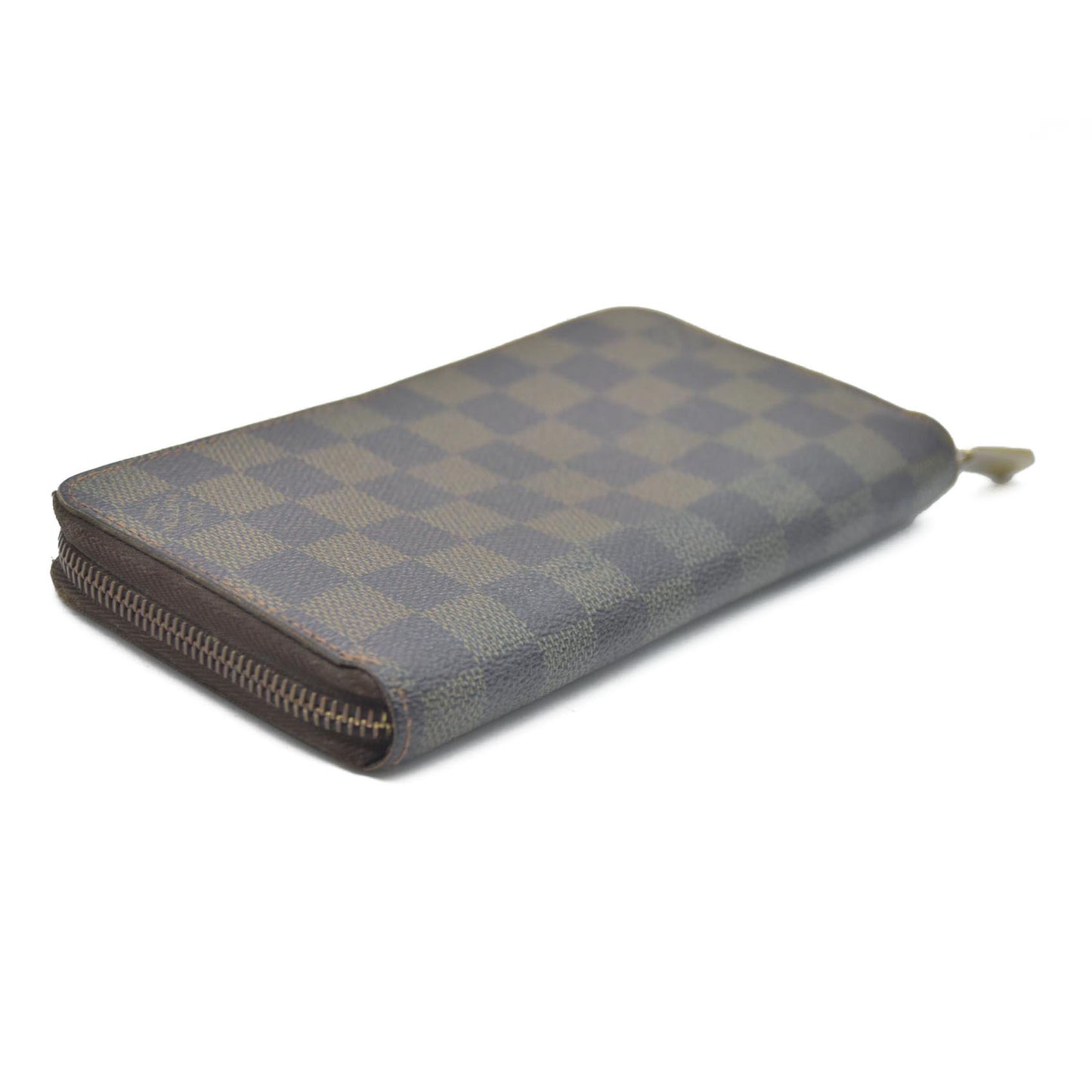 Louis Vuitton Damier Zippy Zip Around Long Wallet Purse Brown CA1099