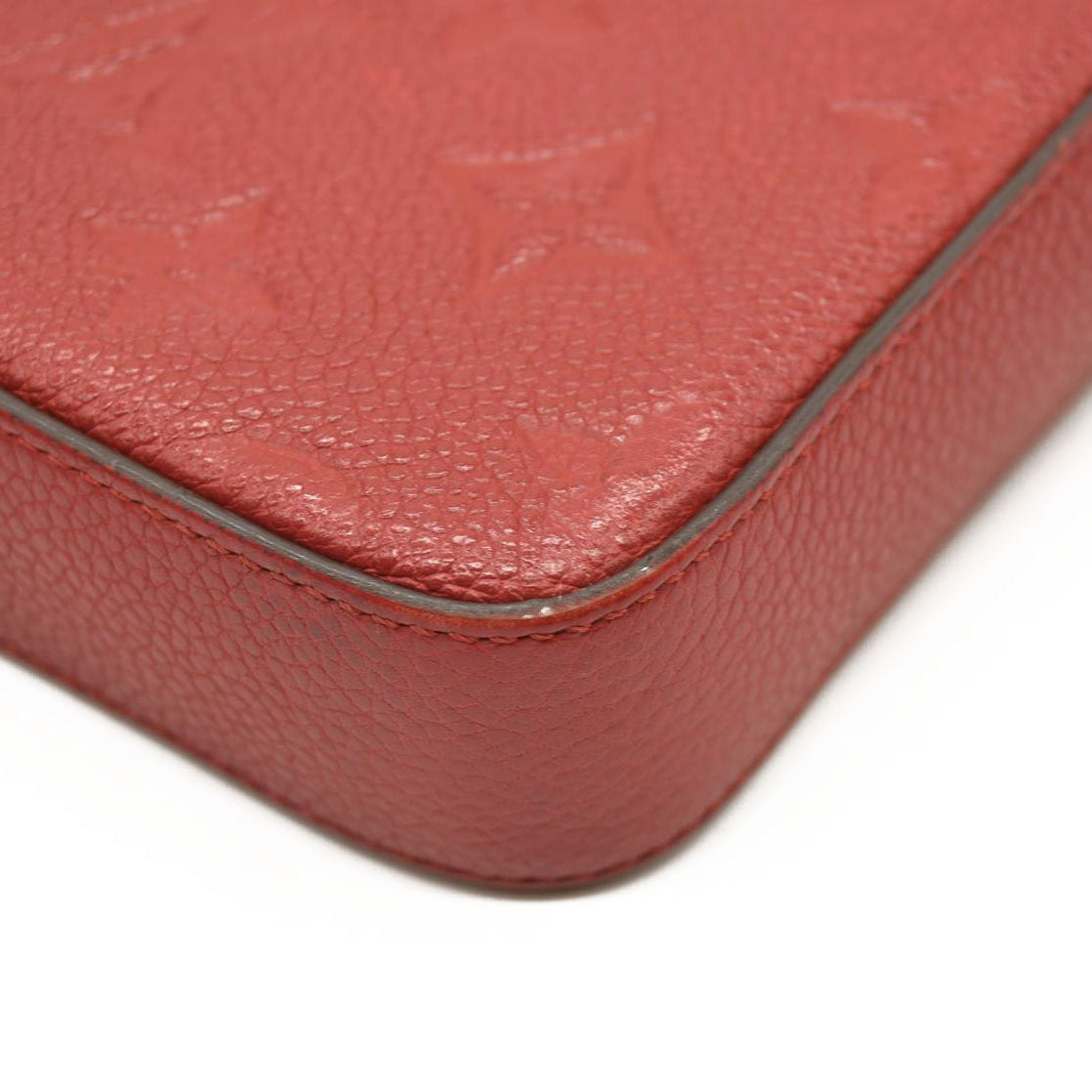 LOUIS VUITTON Empreinte Pochette Felicie Chain Wallet Cherry