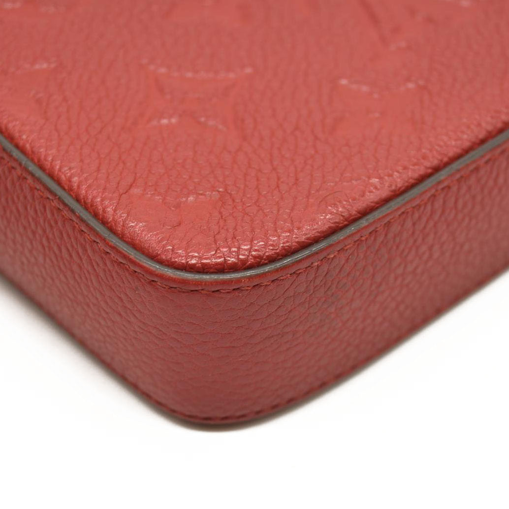 LOUIS VUITTON Empreinte Pochette Felicie Chain Wallet Cherry