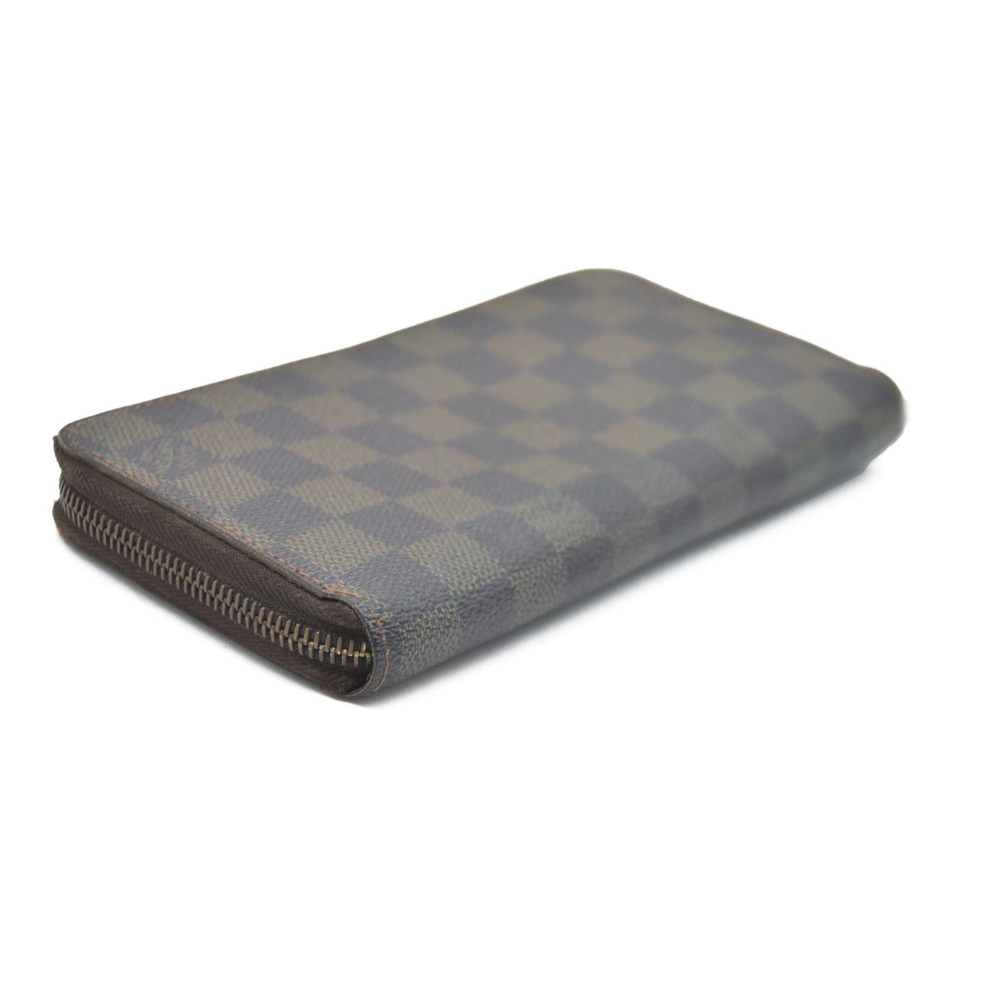 Louis Vuitton Damier Zippy Zip Around Long Wallet Purse Brown CA1099