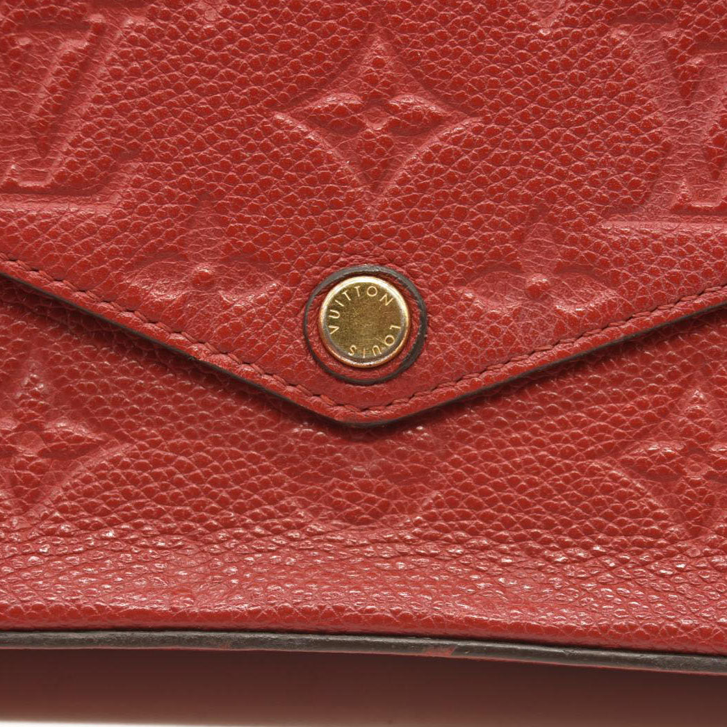 LOUIS VUITTON Empreinte Pochette Felicie Chain Wallet Cherry