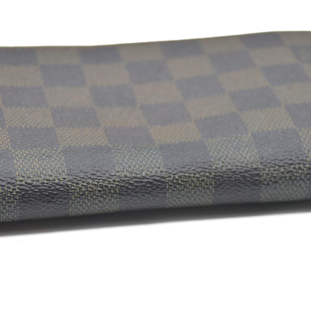 Louis Vuitton Damier Zippy Zip Around Long Wallet Purse Brown CA1099