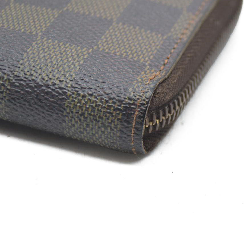 Louis Vuitton Damier Zippy Zip Around Long Wallet Purse Brown CA1099