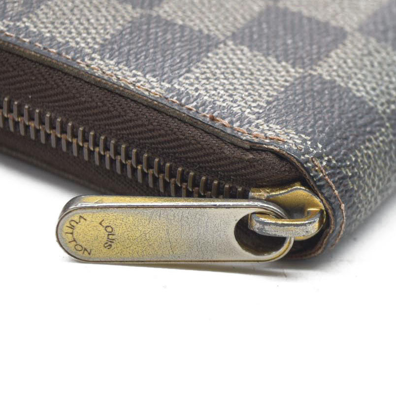 Louis Vuitton Damier Zippy Zip Around Long Wallet Purse Brown CA1099