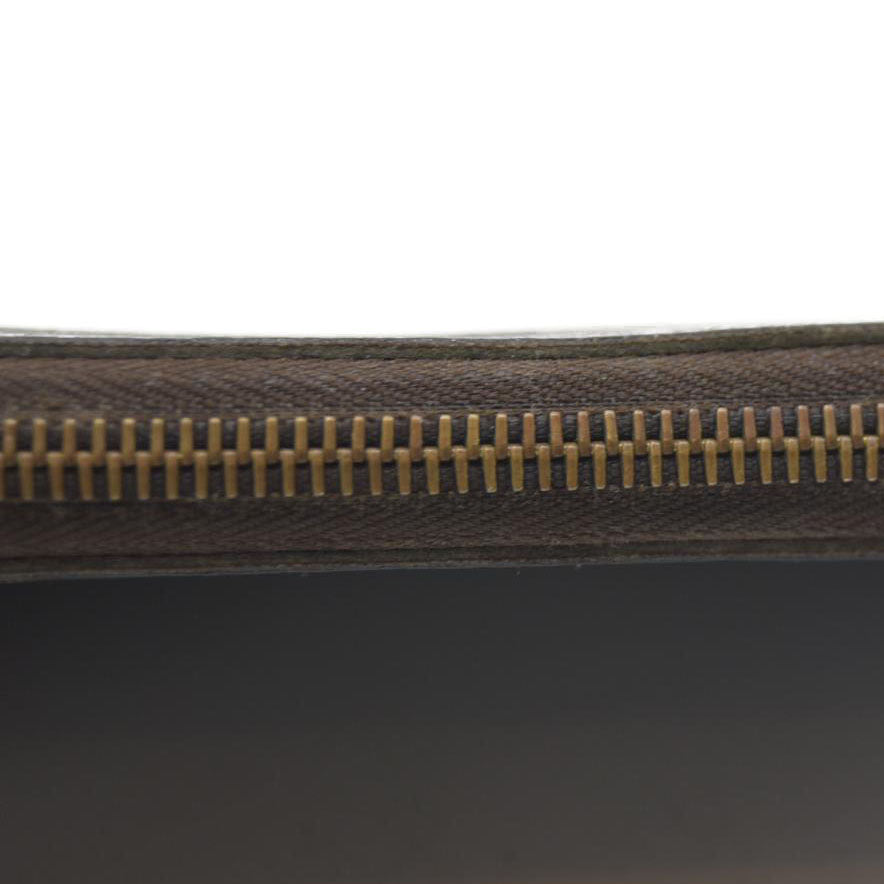 Louis Vuitton Damier Zippy Zip Around Long Wallet Purse Brown CA1099